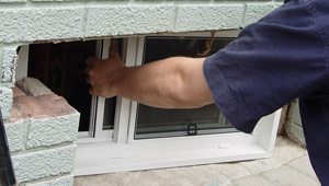 Installing new windows in a Ithaca finished basement