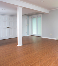 Basement Wood-Like Plank Flooring