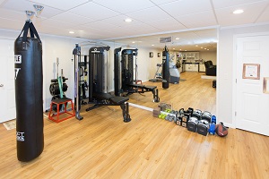 Installation of a basement gym in Binghamton
