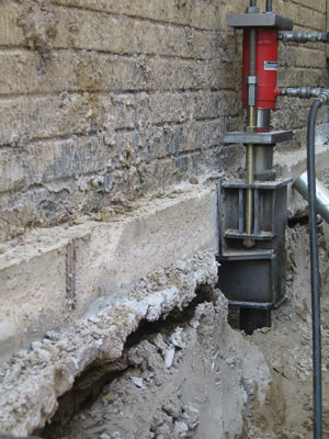 Commercial Push Pier Installation in Penfield