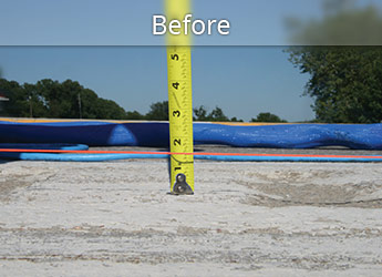 Before leveling Ithaca roadway with PolyLevel®