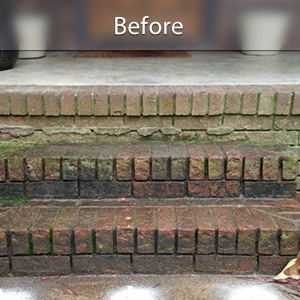 Sunken front stoop in Syracuse