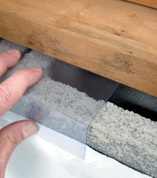 Block wall clear covering for wet crawl spaces in Penfield