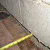 Foundation wall separating from the floor in Canandaigua home