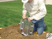 Steel earth anchor assembly installation in Watertown.