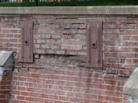 A collapsing, crumbling retaining wall in Potsdam