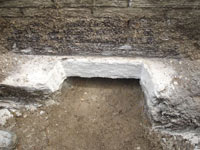 Preparing a foundation footing for helical pier installation in Clay