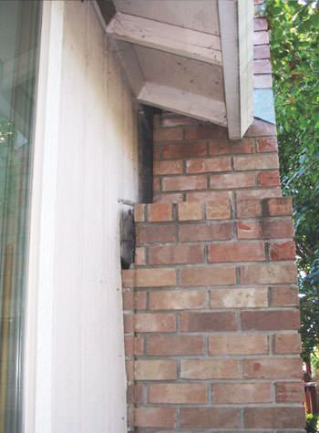 sinking, leaning chimneys that are in danger of collapse in Canandaigua