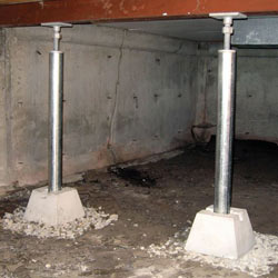 Installed crawl space jack post system in Geneva
