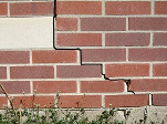 stair step cracking on a foundation wall in Binghamton