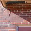 A long foundation crack that begins at a doorway of a Fulton home.