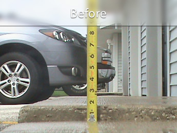 Sinking driveway concrete in Binghamton, NY