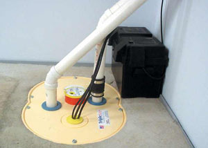 Auburn installation of a submersible sump pump system